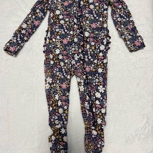 Little Sleepies Midnight Petals Ruffle Zippy | 0–3 Months | EUC